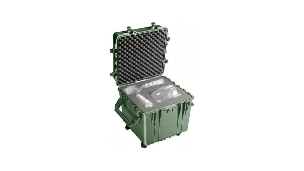 Pelican Large Cube OD Green Case 0350 with Foam