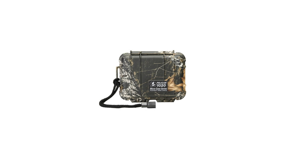 Pelican 1020 Micro Watertight Dry Box, 6.37x4.75x2.12in, Mossy Oak w/Loop, Black Liner, 1020-025-113