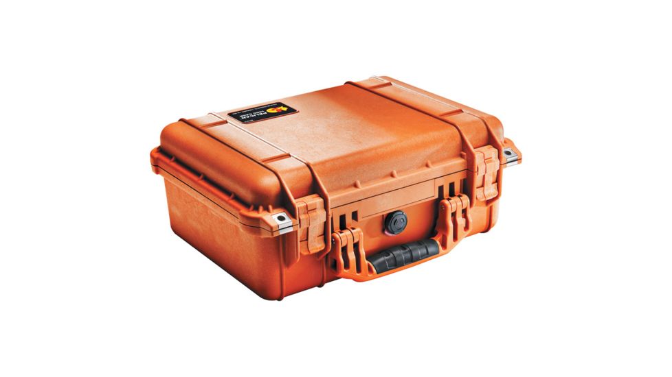Pelican Protector Case, Orange, 11.in x 8.9in x 5.2in 1400 ORANGE