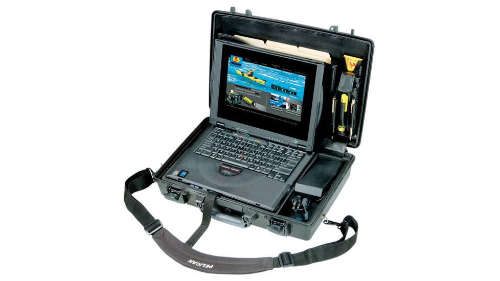 Pelican Protector Laptop Case, 17.8 x 11.4 x 4.1, Black, 1490BLACK