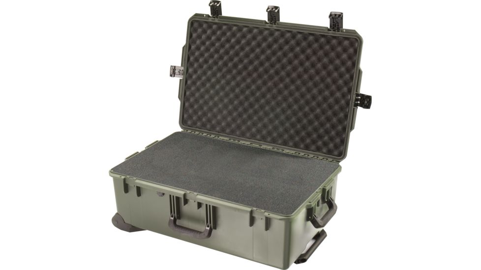 Pelican Storm Cases iM2950 Dry Box w/ Wheels, 31.3x20.4x12.2in, Olive, Cubed Foam iM2950-30001