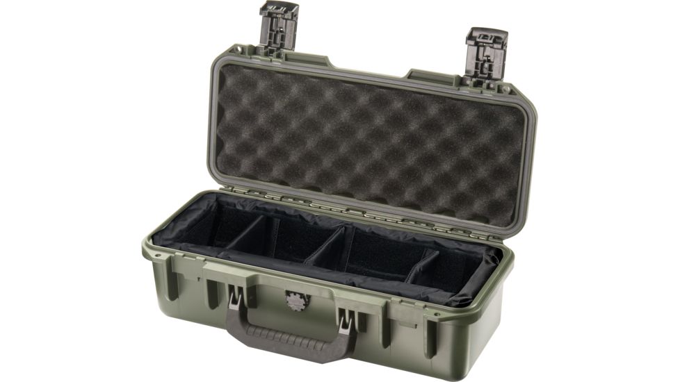 Pelican Storm Cases iM2306 Transport Dry Box, 18.2x8.4x6.7, Olive, Padded Divider iM2306-30002