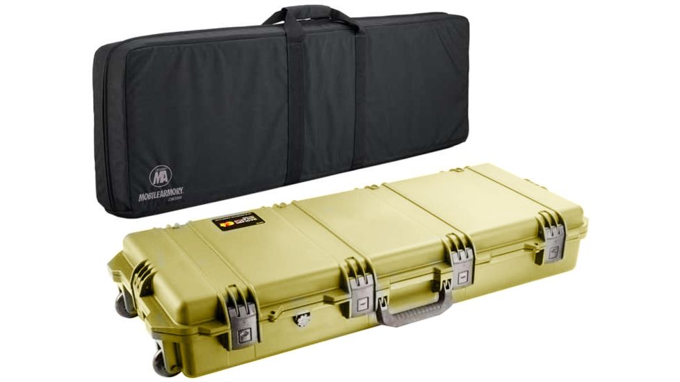 Pelican Storm Cases IM3100 Case, Coyote Tan w/Black FieldPak Soft Bag 472PWCDW3100COYBLK
