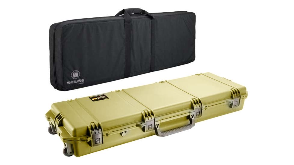 Pelican Storm Cases IM3300 Case, Coyote Tan w/Black Soft-Sided Bag 472PWCDW3300COYBLK