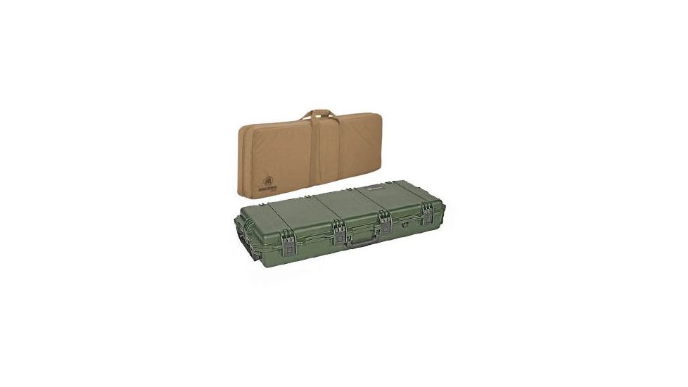 Pelican Storm Cases IM3300 Case, OD Green w/Coyote Tan FieldPak Soft Bag