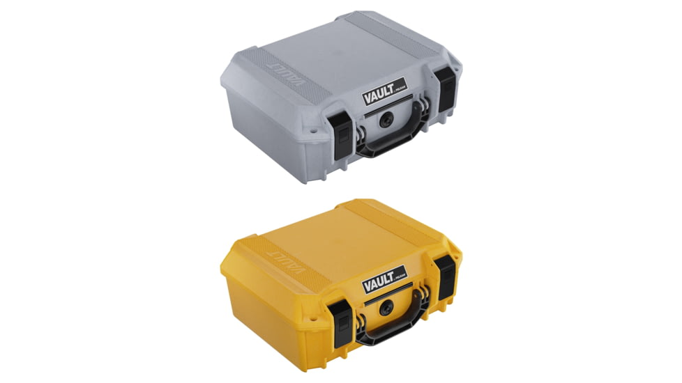 Pelican V200C Equipment Case, Ghost Gray, Yellow