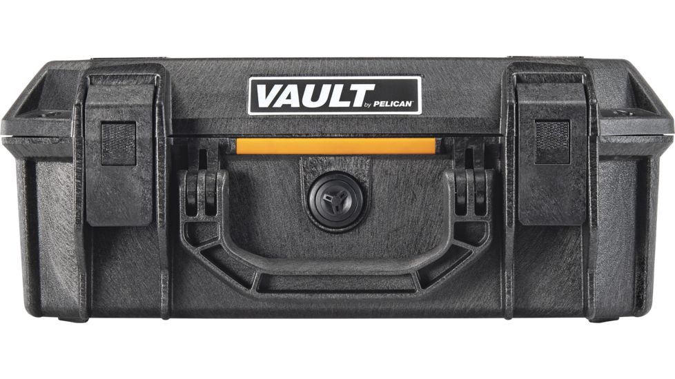 Pelican VAULT V200 Case, Medium Pistol, 14x10x5.5 inch Internal, 15.41x13.08x6.16 inch External Dimension, Black, VCV200-0000-BLK