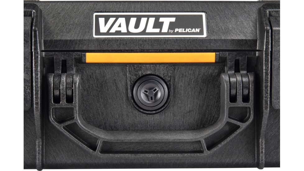 Pelican VAULT V200 Case, Medium Pistol, 14x10x5.5 inch Internal, 15.41x13.08x6.16 inch External Dimension, Black, VCV200-0000-BLK