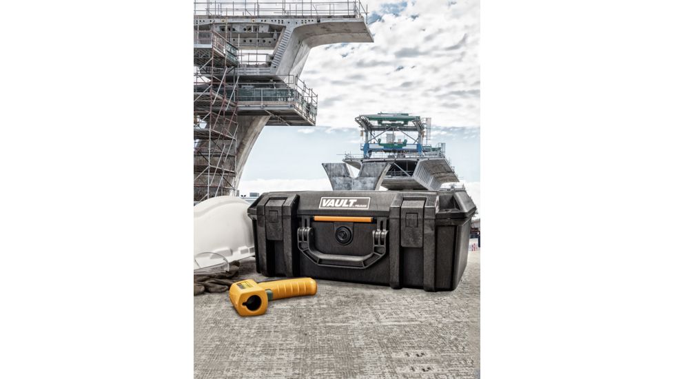 Pelican VAULT V300 Case, Large Pistol, 16x11x6.5 inch Internal, 17.54x14.21x7.16 inch External Dimension, Black, VCV300-0000-BLK