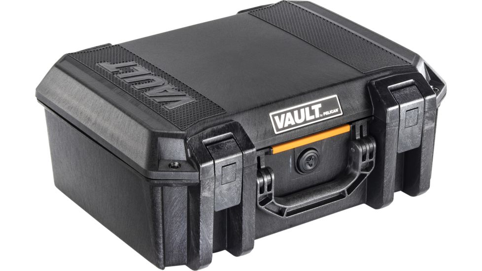 Pelican VAULT V300 Case, Large Pistol, 16x11x6.5 inch Internal, 17.54x14.21x7.16 inch External Dimension, Black, VCV300-0000-BLK