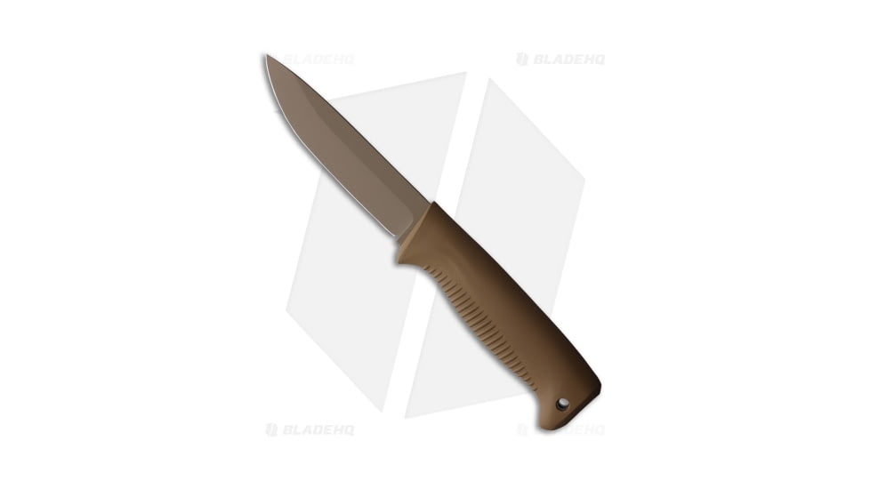 Peltonen Knives M07 Ranger Puukko Fixed Blade Knife, 4.56in, Carbon Steel, Drop Point Blade, Polymer Brown Handle, Brown/Brown, 9.44in, BHQ-202264