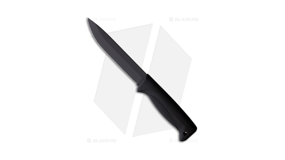 Peltonen Knives M95 Ranger Puukko Fixed Blade Knife, 5.75in, Carbon Steel, Drop Point Blade, Polymer Black Handle, Black/Black, 10.63in, BHQ-202261