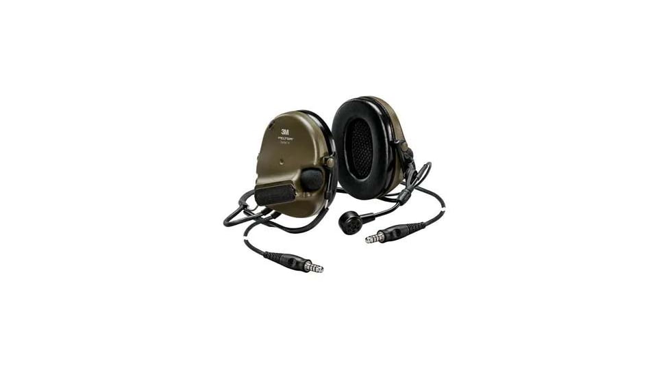 PELTOR 3M, ComTac, VI NIB Headset, Dual DL, Backband, 915 Mhz, Coyote, MT20H682BB-19N CYS