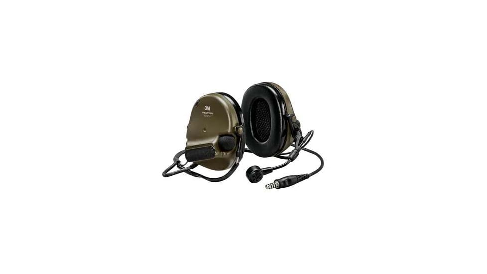 PELTOR 3M, ComTac, VI NIB Headset, Single DL, Backband, 915 Mhz, Green, MT20H682BB-47N GNS