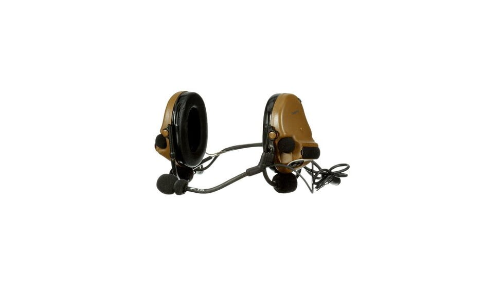 PELTOR 3M PELTOR ComTac V Headset, Neckband, Dual Lead, Standard Dynamic Mic, NATO Wiring, Coyote Brown, MT20H682BB-19 CY