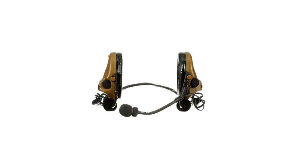 PELTOR 3M PELTOR ComTac V Headset, Neckband, Dual Lead, Standard Dynamic Mic, NATO Wiring, Coyote Brown, MT20H682BB-19 CY