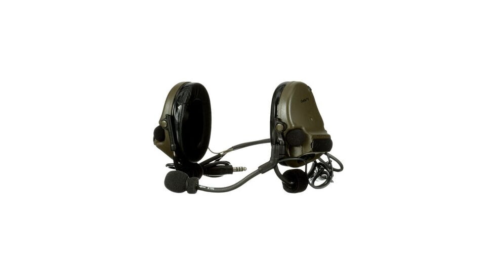 PELTOR 3M PELTOR ComTac V Headset, Neckband, Dual Lead, Standard Dynamic Mic, NATO Wiring, O.D. Green, MT20H682BB-19 GN