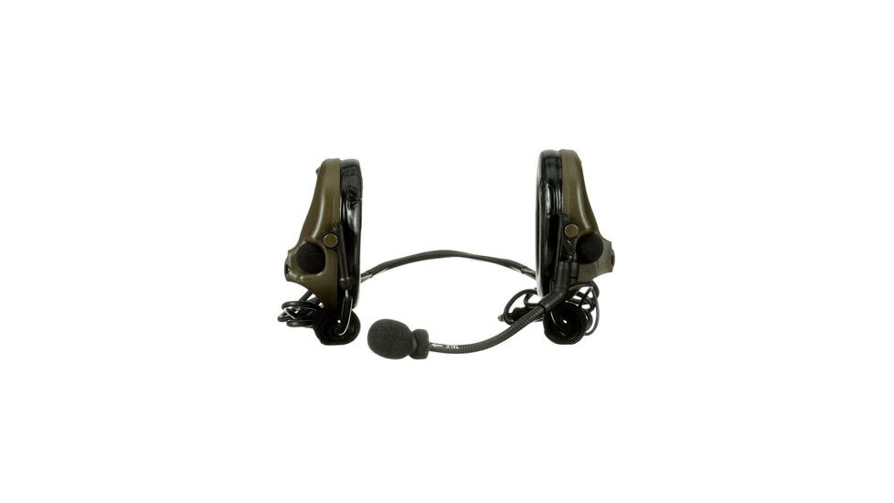PELTOR 3M PELTOR ComTac V Headset, Neckband, Dual Lead, Standard Dynamic Mic, NATO Wiring, O.D. Green, MT20H682BB-19 GN