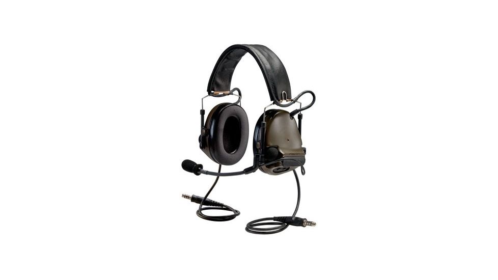 Peltor COMTAC Advanced Combat Helmet Communication Headset,Dual Comm,Single Downlead,Flexi Boom Mic,OD Green,1/case, MT17H682FB-49 GN