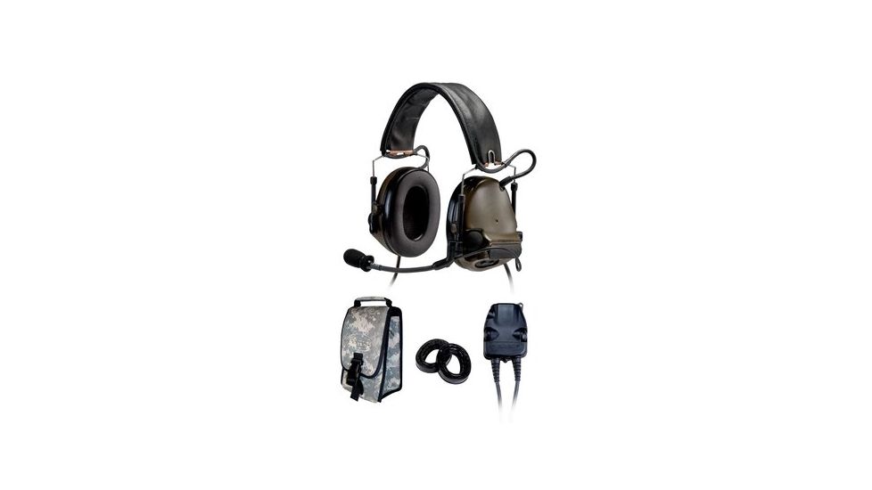 Peltor ComTac III ARC Kit,Dual Comm,Coyote Brown,Gel Cushions,2 PTT,Carrying Bag,Batteries,1/case, 88081-ARC