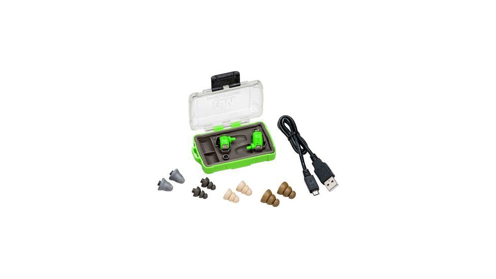 Peltor EEP100 Electronic Earplugs ABS Polymer 6 DB Earbuds Green