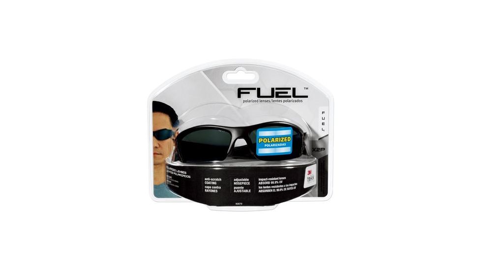 Peltor Fuel X2P High Performance Safety Eyewear,Black Frame,Polarized Gray Lens 90879-80025T