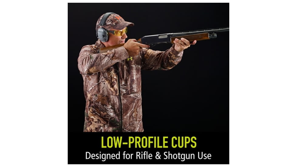 PELTOR RangeGuard Electronic Folding Ear Muff, Gray/Black, RG-OTH-4