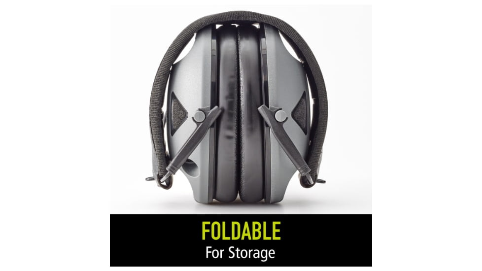 PELTOR RangeGuard Electronic Folding Ear Muff, Gray/Black, RG-OTH-4