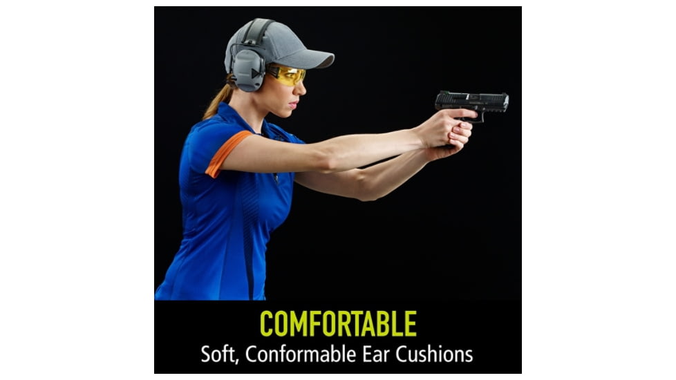 PELTOR RangeGuard Electronic Folding Ear Muff, Gray/Black, RG-OTH-4