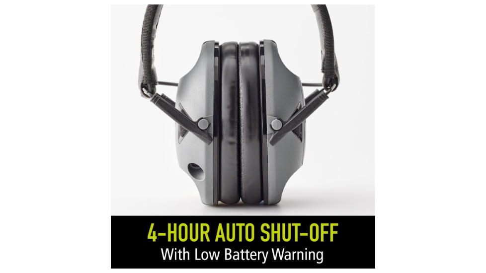 PELTOR RangeGuard Electronic Folding Ear Muff, Gray/Black, RG-OTH-4