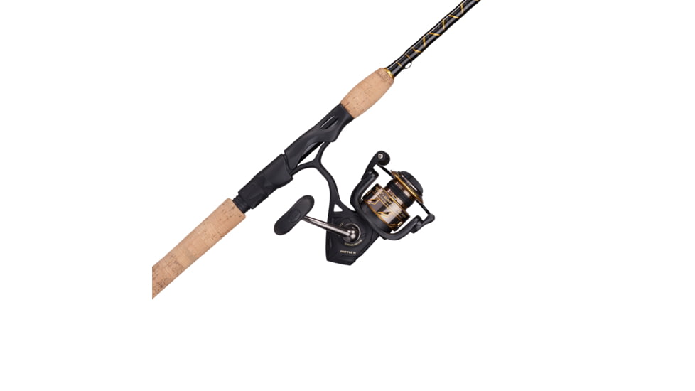 Penn Fishing Battle III Combo, 6.2/1, Right/Left, 2000, 6ft. 6in. Rod Length, Medium Light Power, Fast Action, 1 Piece Rod, Black/Gold, BTLIII2000661ML