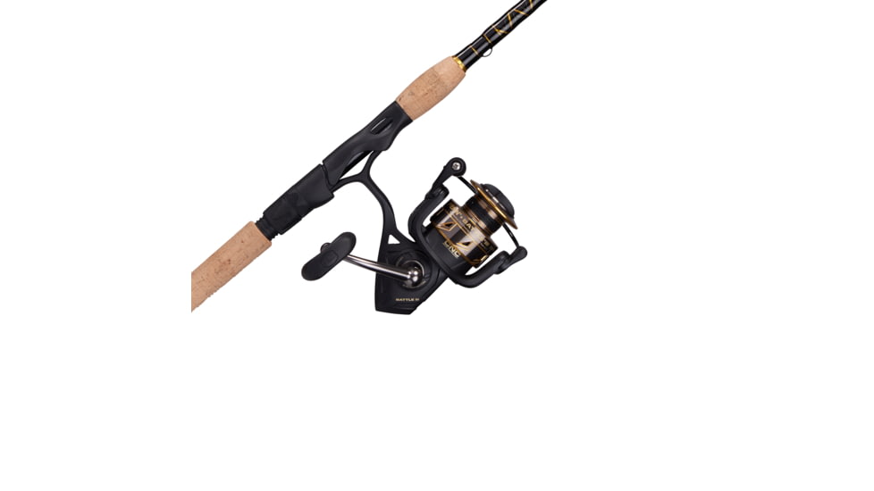 Penn Fishing Battle III Combo, 6.2/1, Right/Left, 3000, 7ft. Rod Length, Medium Light Power, Fast Action, 1 Piece Rod, Black/Gold, BTLIII3000701ML