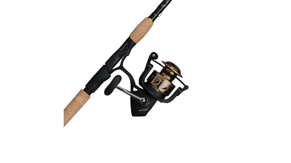 Penn Fishing Battle III Combo, 6.2/1, Right/Left, 4000, 7ft. Rod Length, Medium Power, Fast Action, 1 Piece Rod, Black/Gold, BTLIII4000701M