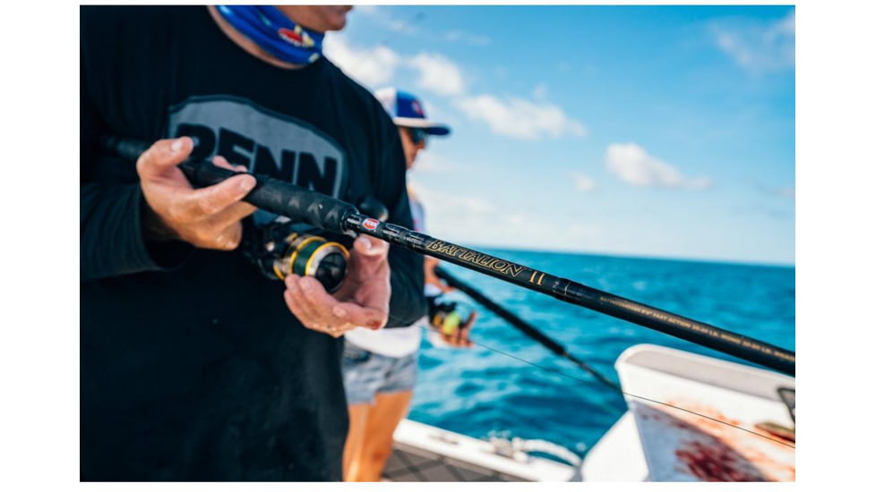 Penn Fishing Penn Battalion II Inshore Rod Slc2 Construction Cork Handle, Fuji Seat, Fuji Alconite Guides, 10-17lb, Cast, 70, BATINII1017C70