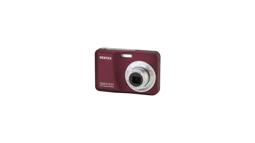 Pentax Optio E90 Compact Digital Camera Wine Red 17916