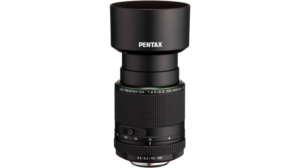 Pentax HD-55-300mm F4.5-6.3 ED PLM WR RE Lens, Black, 21277
