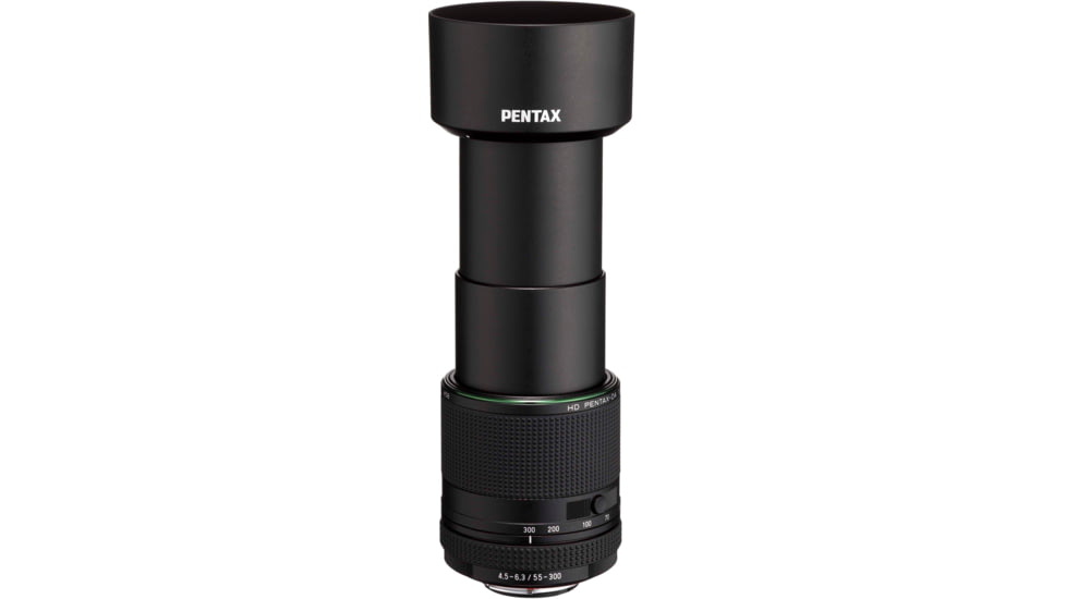 Pentax HD-55-300mm F4.5-6.3 ED PLM WR RE Lens, Black, 21277