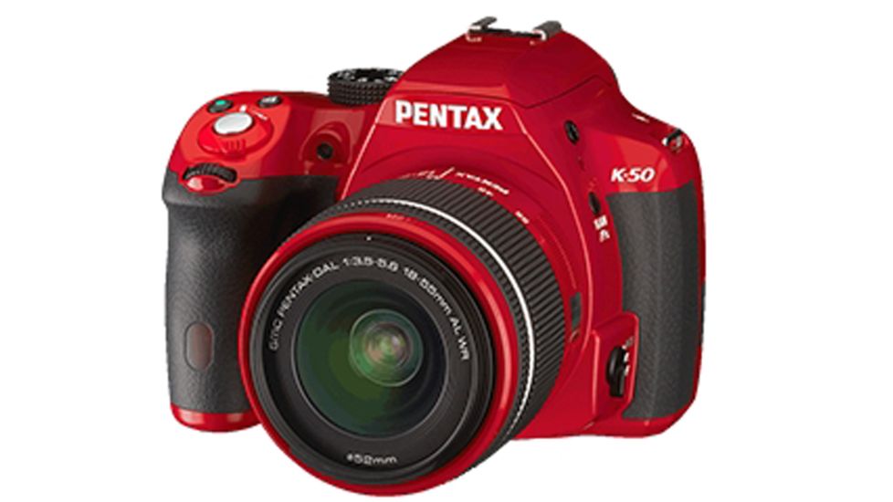 Pentax K-50  Digial SLR Camera with 18-135 WR Lens, Red 11008