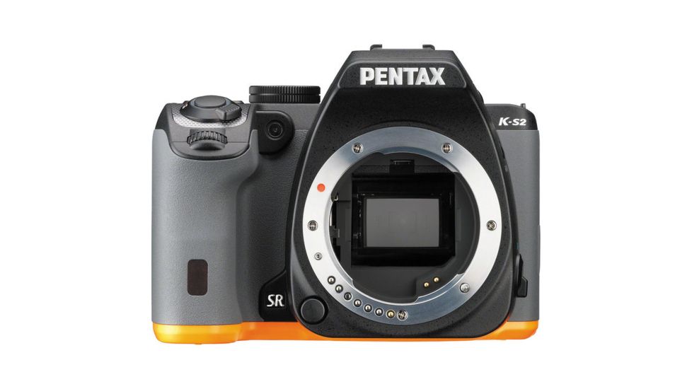 Pentax K-S2 DSLR Camera Body Only 20 Megapixel, Black/Orange 13176