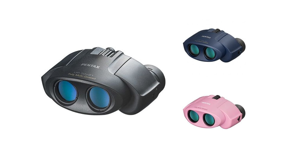 Pentax U-Series Compact UP 10x21 Binocular, Black, Navy, Pink