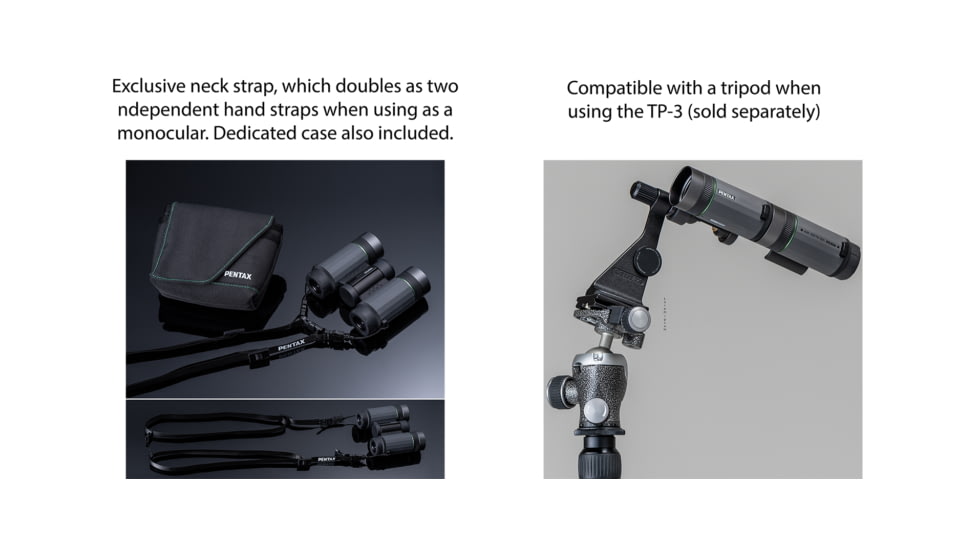 Pentax VD 4 X 20mm WP Detachable Binoculars/Telescope, Gray/Black, Medium, 63600