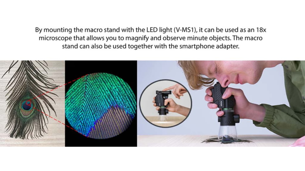 Pentax VM 6 X 21mm WP Premium Monocular Kit w/Smartphone and Micro Adapters, Black, Medium, 63621