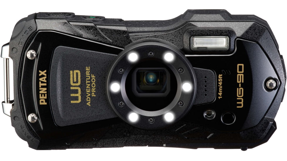 Pentax WG-90 Camera, Black, Compact, 01236