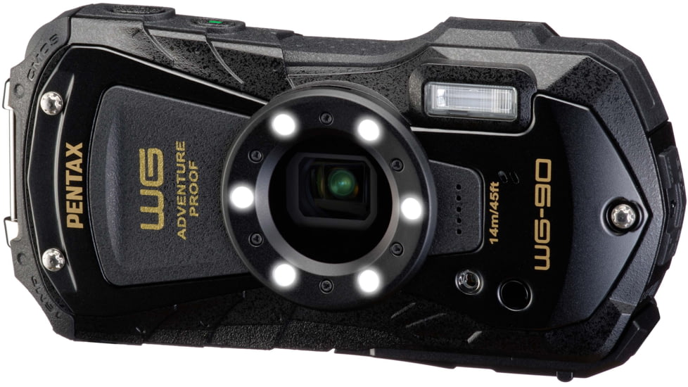 Pentax WG-90 Camera, Black, Compact, 01236