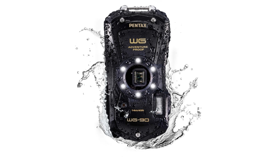 Pentax WG-90 Camera, Black, Compact, 01236