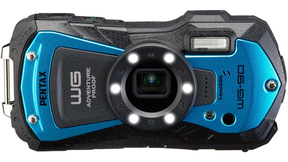 Pentax WG-90 Camera, Blue, Compact, 02145