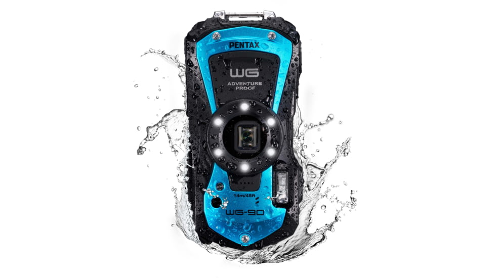 Pentax WG-90 Camera, Blue, Compact, 02145