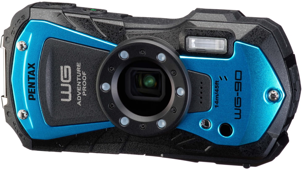 Pentax WG-90 Camera, Blue, Compact, 02145