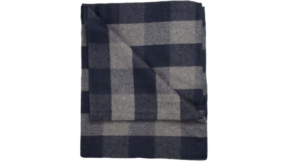 Peregrine Plaid Wool Blanket, Blue, WBASBHPGRB501Q80