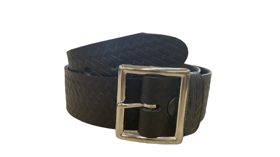 Perfect Fit 1.5in Garrison Belt, Basket Weave, Chrome Buckle, Black, 28, 5000-BW-CH-28